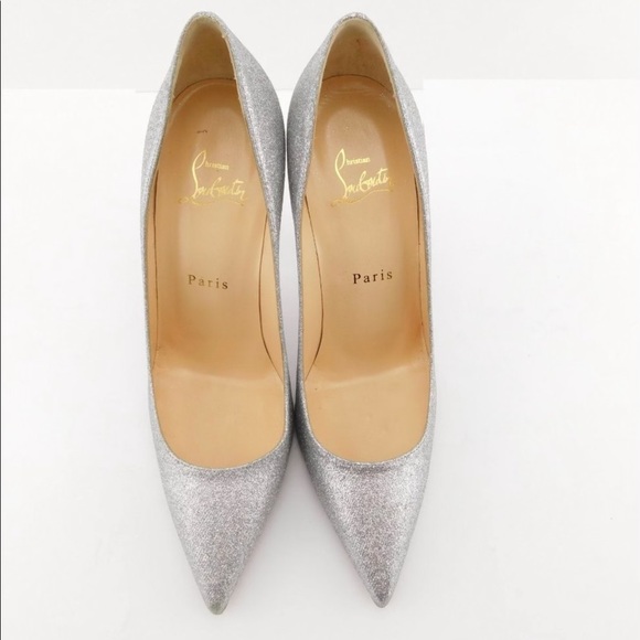 Christian Louboutin silver glitter heels - Picture 6 of 6